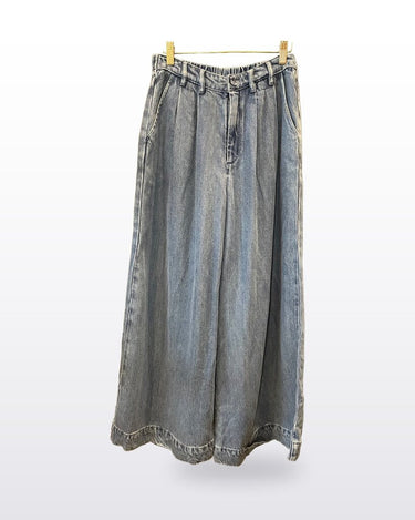 Young Fabulous & Broke Light Wash Wide Leg Denim Trousers sz S