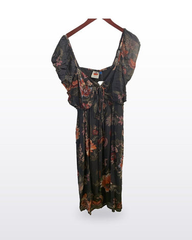 Farm Rio for Anthropologie Floral Smocked Maxi Dress sz L