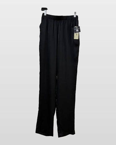 RD Style Black Satin Elastic Waist Pants sz XS