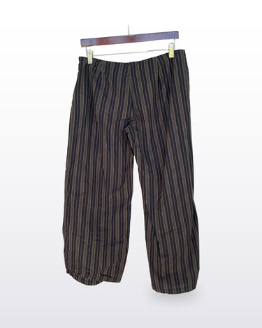 Princess Polly Black and Tan Striped Wide-Leg Pants sz US6