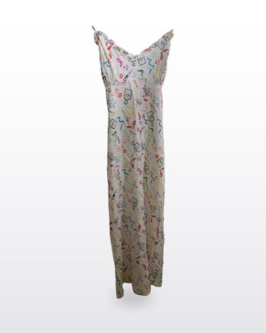 Maje Novelty Print Maxi Dress sz 36