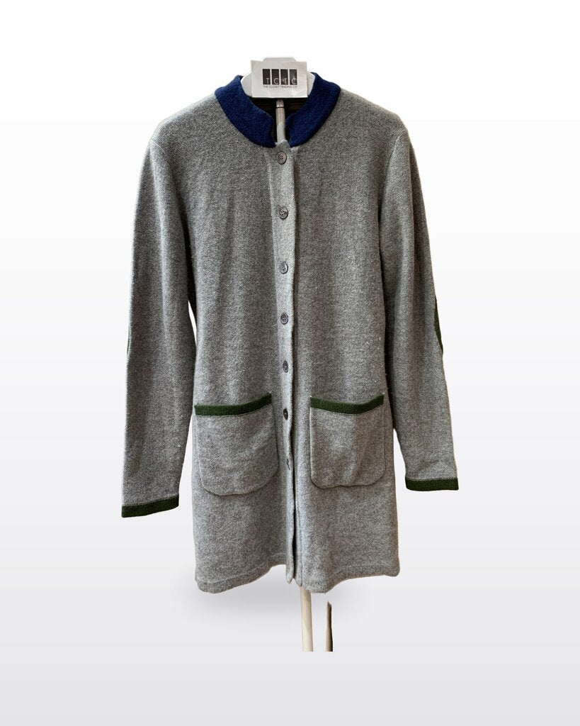 Reitmayer Wool Knit Button-Front Long Cardigan sz 40