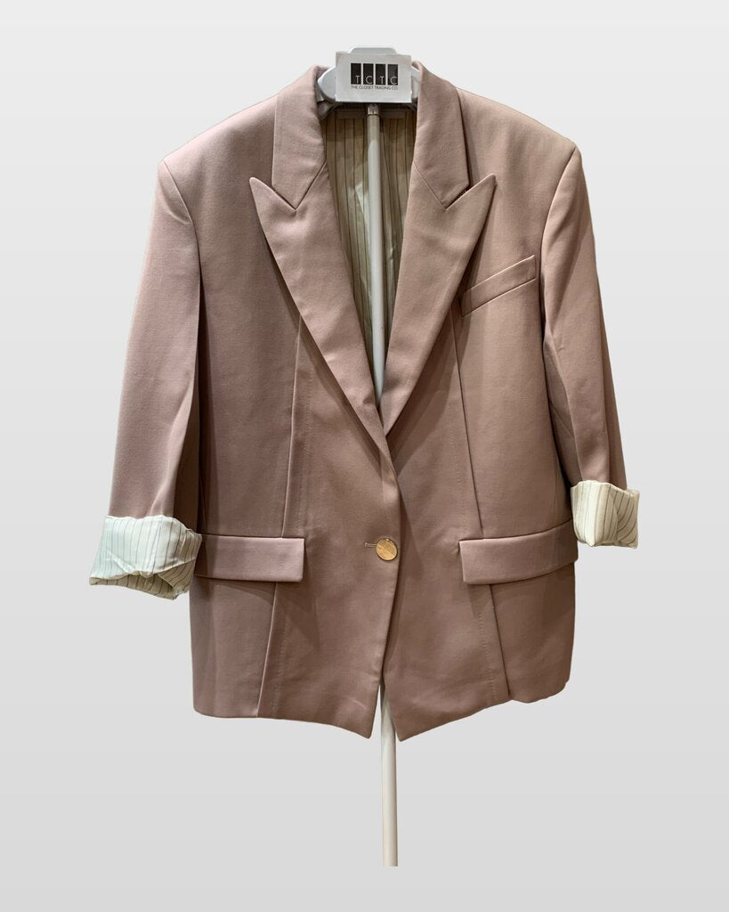 The Attico Dusty Pink Single-Breasted Blazer sz 36