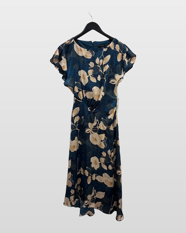 Maggy London Floral Print Midi Dress sz 2
