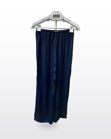 Donni Navy Satin Wide Leg Pants sz XS