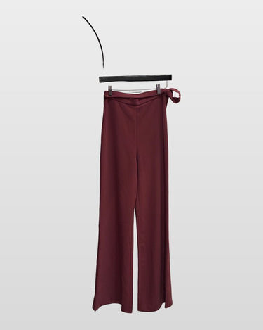 Amanda Uprichard Wide Leg Tie-Waist Trousers sz P