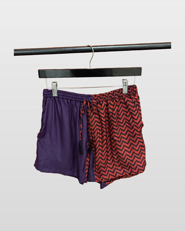 Natalie Martin Jasper Short in Block Zigzag Aubergine sz XS