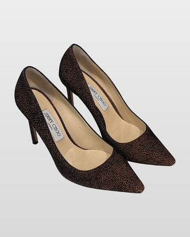 Jimmy Choo Cheetah Print Pointed-Toe Pumps sz 39½
