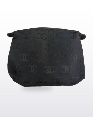 Chanel New Travel Line CC Jacquard Zip Cosmetic Pouch
