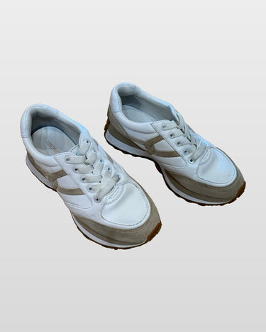 Veronica Beard Leather & Suede Platform Sneakers sz 6M