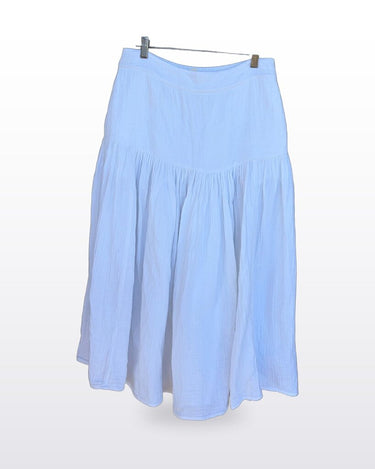 Caslon White Gauze Tiered Midi Skirt sz M