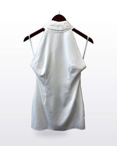 More To Come White Halter Mini Dress sz S