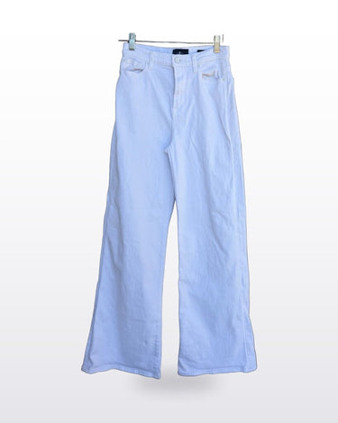7 For All Mankind White Wide Leg Jeans sz 26
