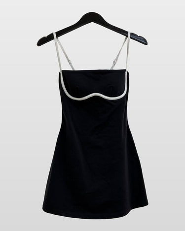 Alo Yoga Black Contrast Trim Mini Dress sz XS?