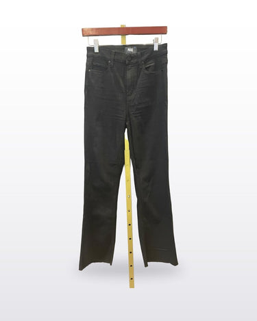 PAIGE Black Straight Leg Raw Hem Jeans sz 26