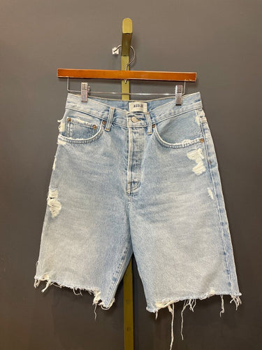 AGOLDE Light Wash Distressed Denim Shorts Size 25 sz 25