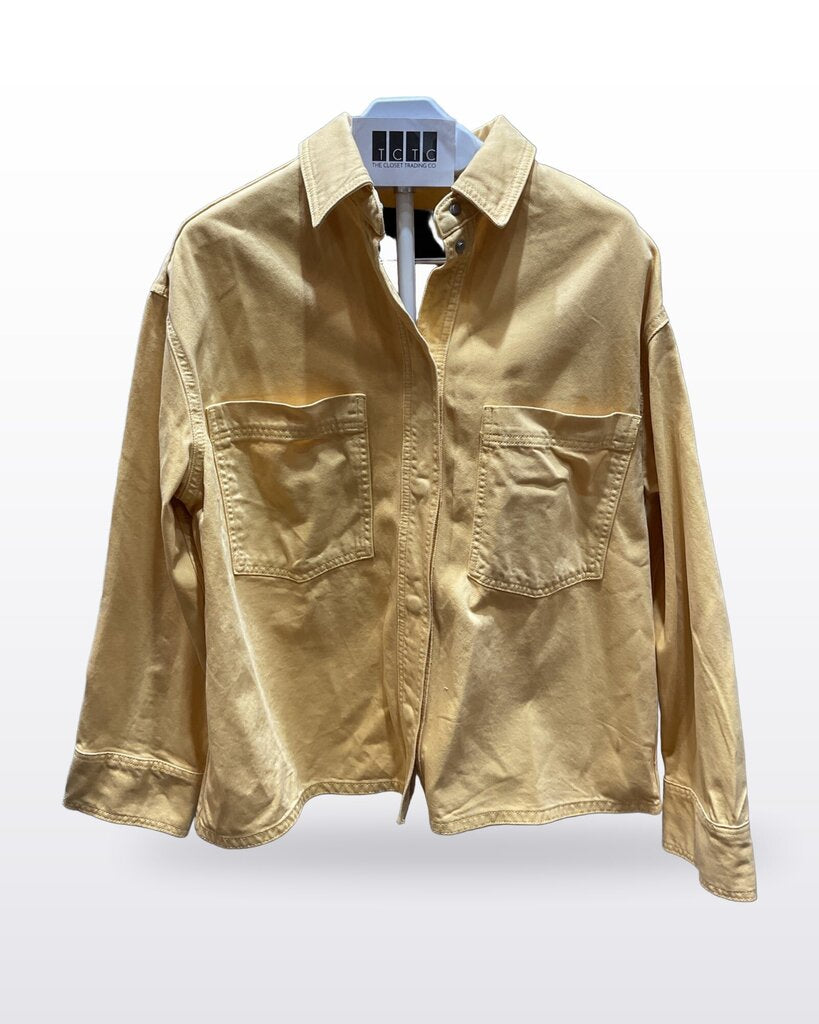 Zara Twill Button-Up Shacket sz S