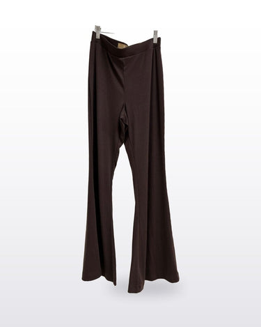Free People free-est Brown Ribbed Flare Lounge Pants sz S