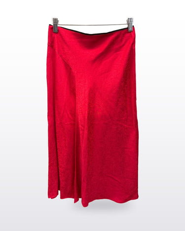 rag & bone Red Textured Satin Midi Skirt sz 00
