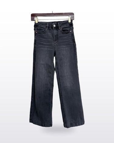 Paige Washed Black Straight Leg Jeans sz 24