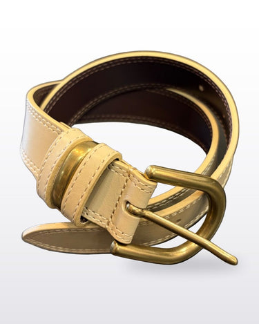 Sézane Taylor Cream Leather Belt sz 65