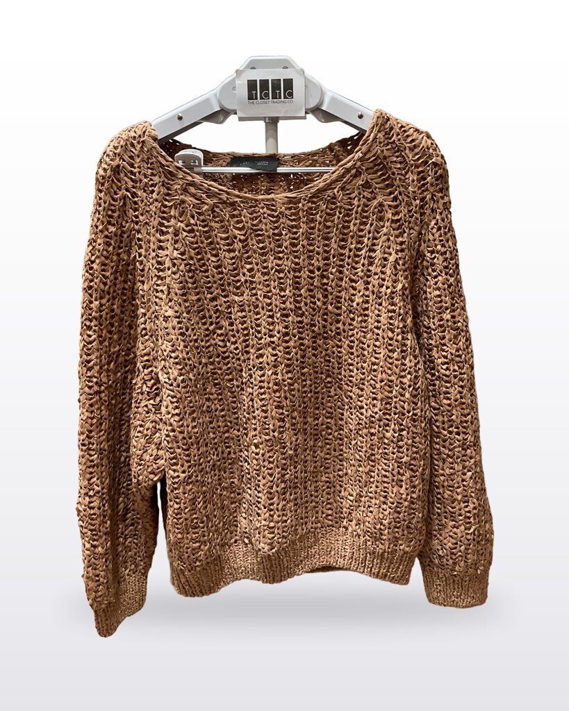 Zara Open Knit Tape Yarn Pullover Sweater sz S