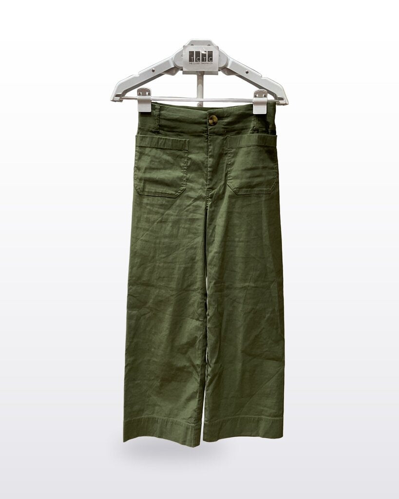 Maeve by Anthropologie The Colette Cropped Wide Leg Pants sz 24