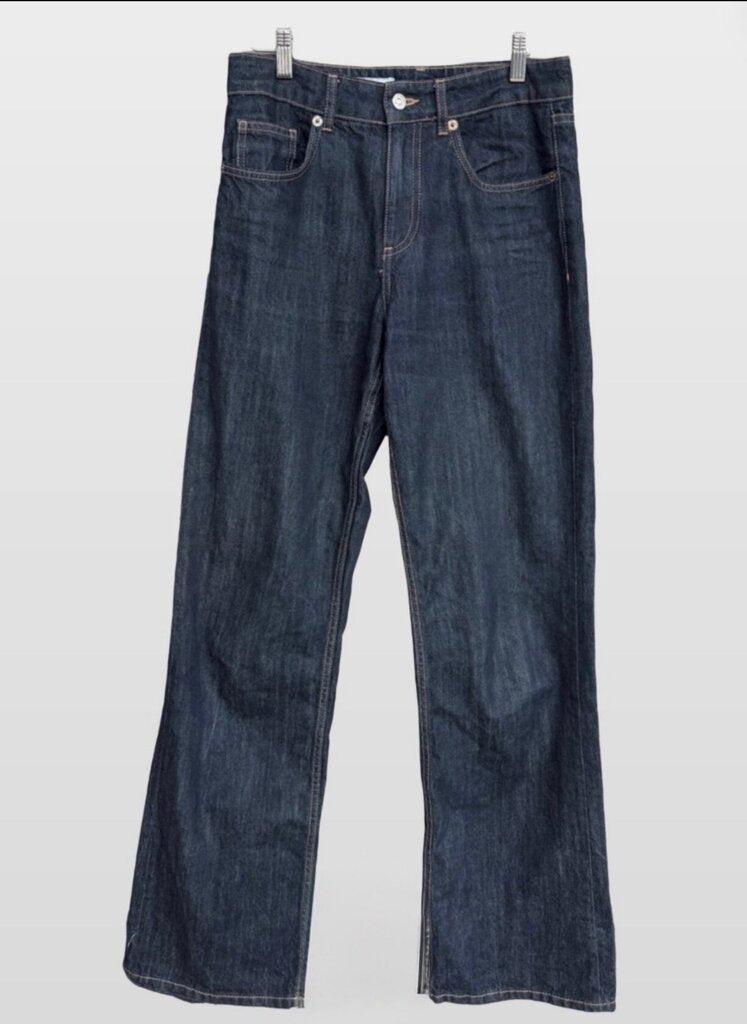 Zara Dark Indigo Straight Leg Jeans sz 4