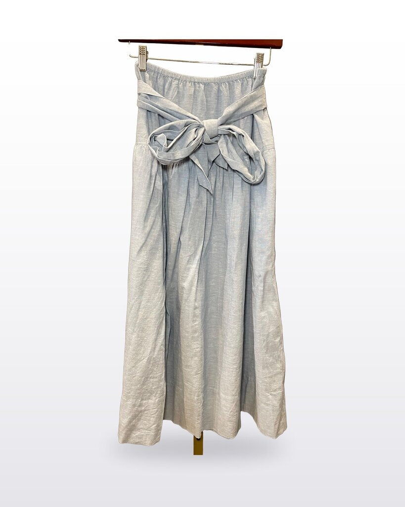 THE GREAT. Light Blue Tie-Waist Maxi Skirt sz 1