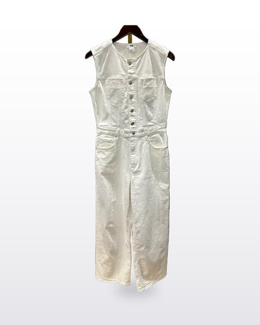 Paige White Sleeveless Denim Jumpsuit sz 4