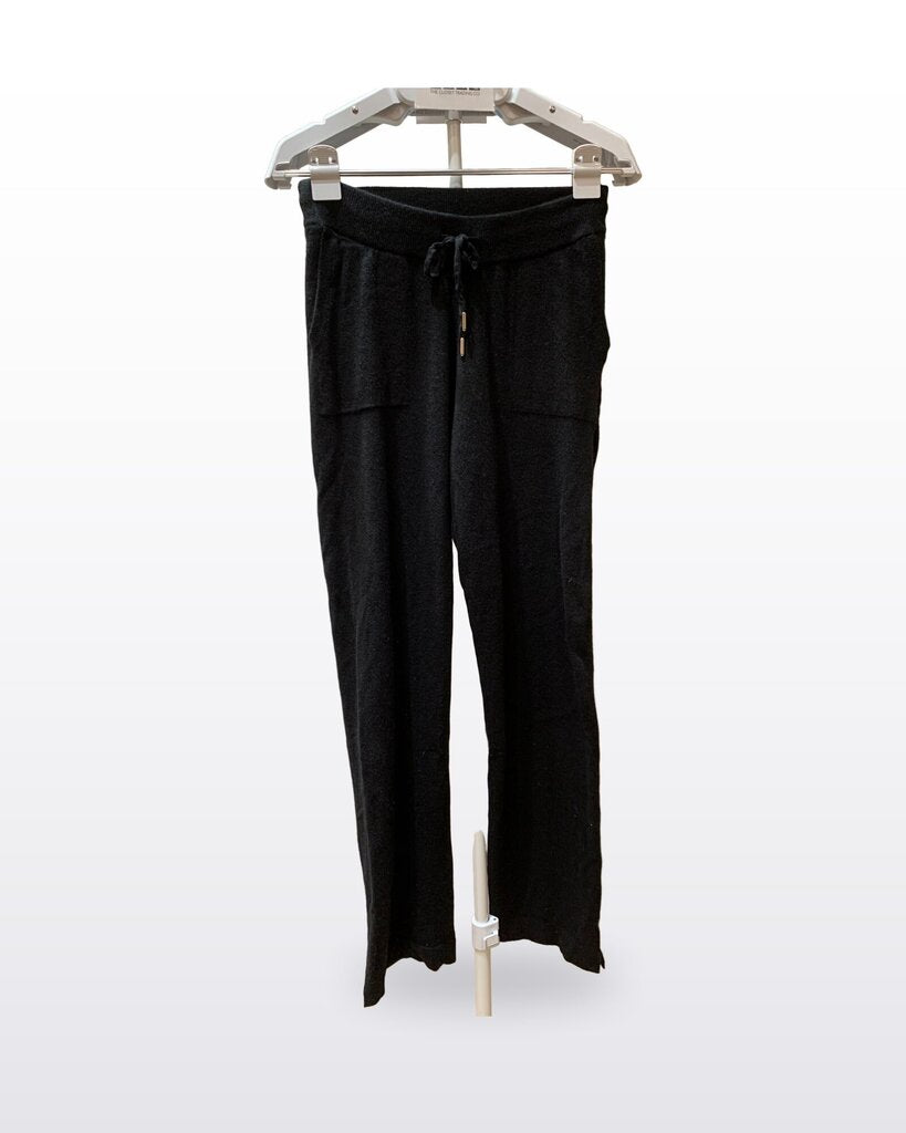 Quince Black 100% Mongolian Cashmere Knit Drawstring Pants sz S