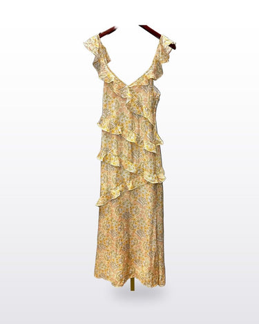Floral Ruffled Maxi Dress sz 4