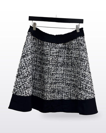 Sandro Black and White Tweed Mini Skirt sz 4