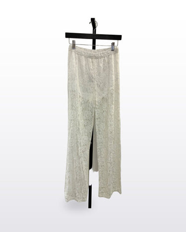 Commense White Lace Wide Leg Pants sz XS