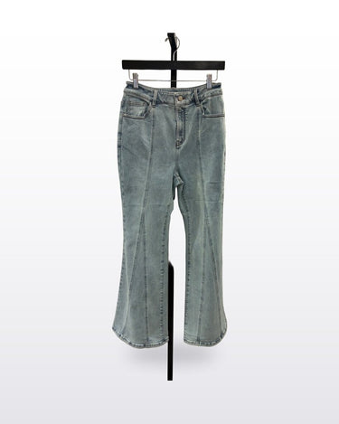 Commense Light Wash Seamed Flare Jeans sz S