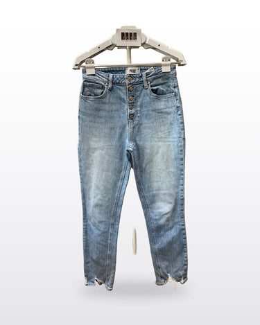 PAIGE Light Wash Button Fly Straight Leg Jeans Size 27 sz 27