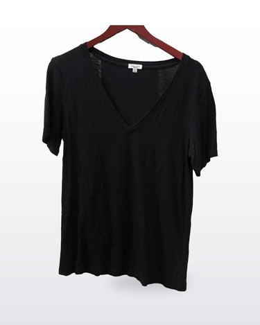 Splendid Black V-Neck Short Sleeve T-Shirt sz M