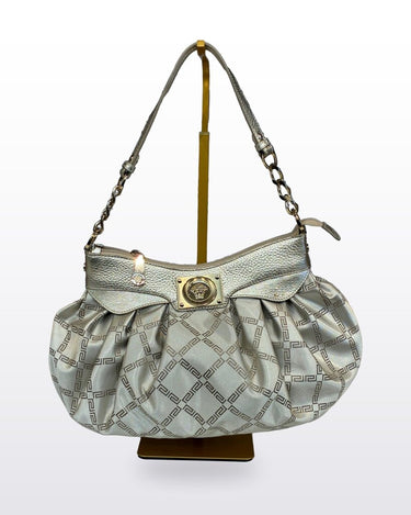 Versace Metallic Medusa Pleated Shoulder Bag