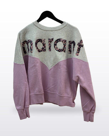 Isabel Marant Étoile Lilac & Gray Houston Logo Sweatshirt sz 38