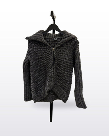 Dolce & Gabbana Chunky Knit Zip-Up Sweater sz XS