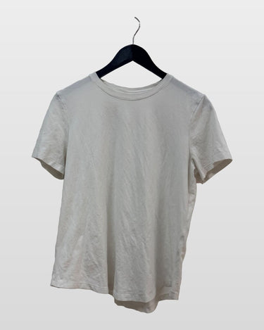 Lululemon Off-White All Yours Pima Cotton Short Sleeve T-Shirt sz 8