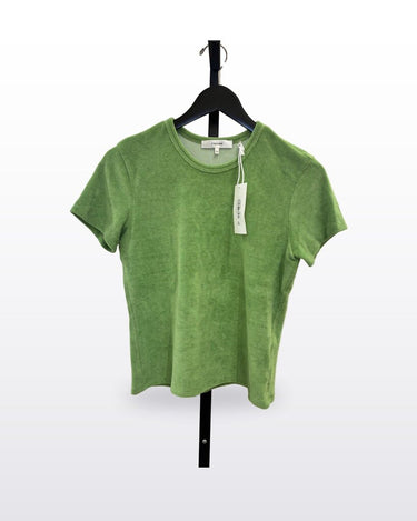 FRAME Green Terry Cloth Short Sleeve T-Shirt sz S/P
