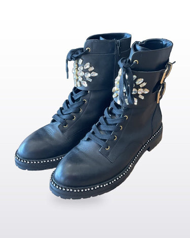Kurt Geiger London Embellished Combat Boots sz 40