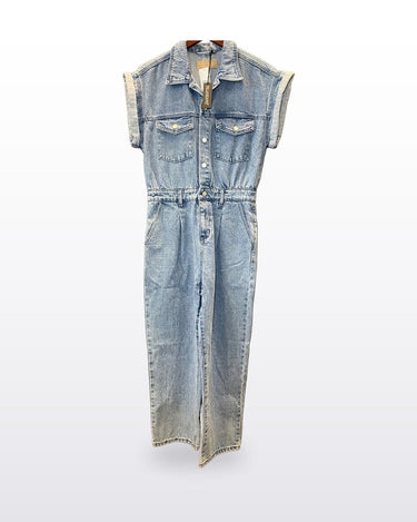 [BlankNYC] Denim Short Sleeve Jumpsuit sz S