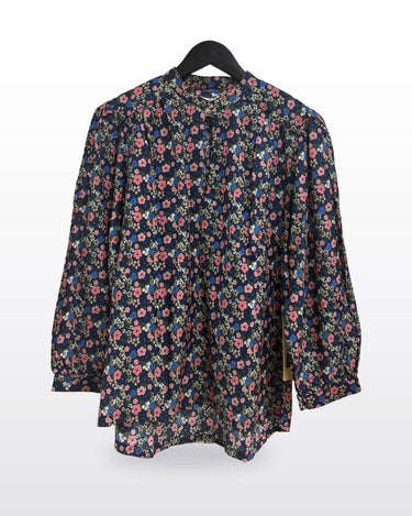 Birds of Paradis by Trovata Floral Long Sleeve Blouse sz MEDIUM