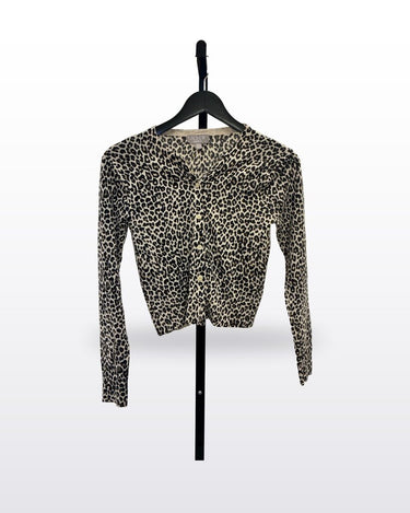 J.Crew Cashmere Leopard Print Button-Front Cardigan sz XXS