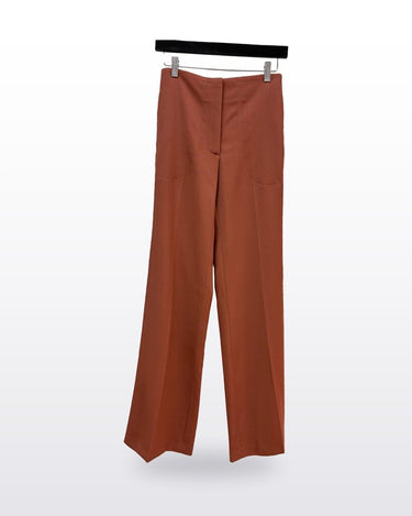 Victoria Beckham Rust Wide-Leg Trousers sz 2