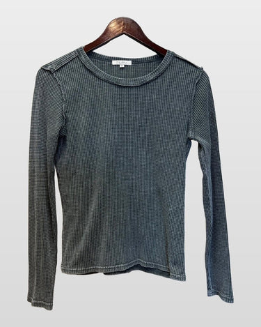 Z SUPPLY Waffle Knit Long Sleeve Top sz M
