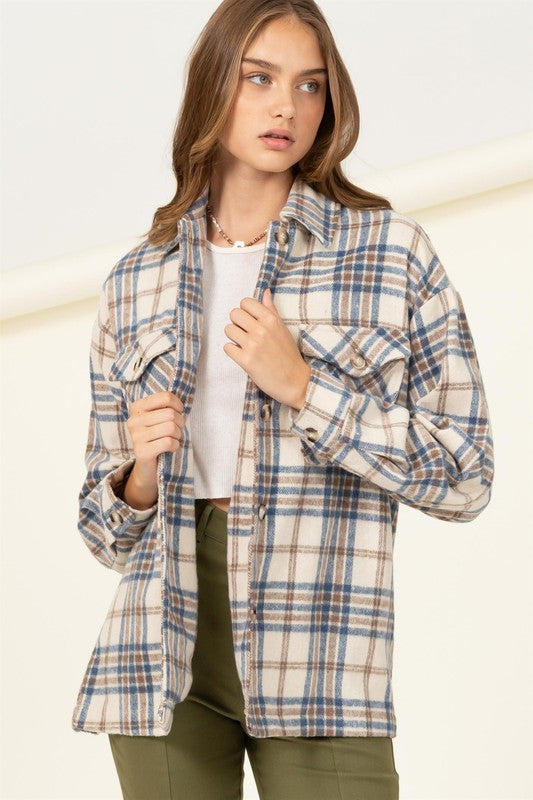 Wrapped In Flannel Top