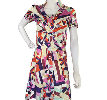Chanel Silk Patterned Dress- U.S. 2 / FR. 34